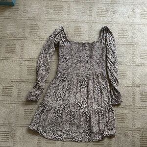 Leopard Print Long Sleeve Dress by American Eagle